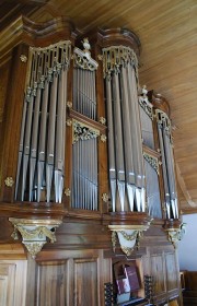 Vue de l'orgue en tribune. Cliché personnel