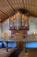 Vue de l'orgue Kuhn (1963) de l'église de Lützelflüh. Cliché personnel (sept. 2010)