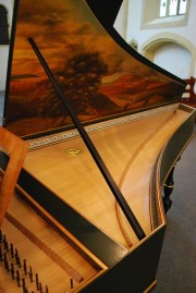 Vue du clavecin G. Cattin entendu à Valangin, en octobre 2010. Cliché personnel