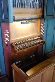 La console de l'orgue. Cliché personnel