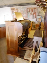 Vue de la console de l'orgue. Cliché personnel