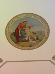 Peinture du plafond de l'église de Saulcy. Cliché personnel
