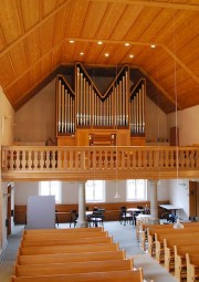 Vue de l'orgue depuis la chaire. Cliché personnel