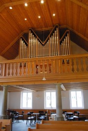 Vue de l'orgue en contre-plongée. Cliché personnel