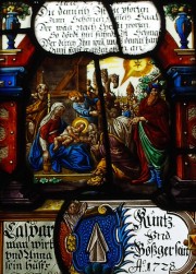 Détail du vitrail de 1728 à Muri b. Bern. Cliché personnel