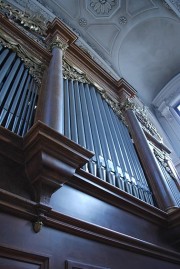 Vue de la Montre de l'orgue en tribune. Cliché personnel