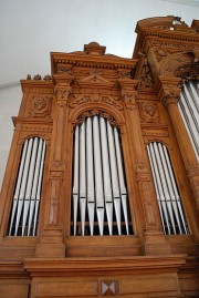 Vue de la partie gauche du buffet de l'orgue. Cliché personnel