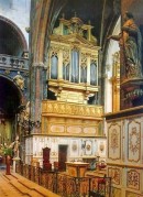 L'orgue doré de l'Isle-sur-la-Sorgue. Crédit: http://www.orgbase.nl/ (rubrique de cet orgue dans cette base)