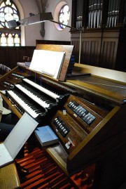 La console de l'orgue. Cliché personnel