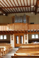 Vue de la nef avec l'orgue. Cliché personnel