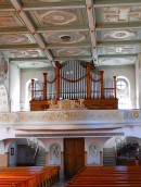 Vue de l'orgue Goll (1924) de l'église de Marbach. Cliché personnel (début oct. 2010)
