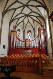Vue du grand orgue Kuhn. Cliché personnel