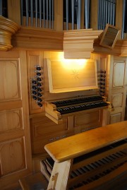 La console de l'orgue Späth. Cliché personnel