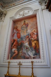 Autre peinture d'un autel, peut-être de Nuvolone (17 ème s.). Cliché personnel