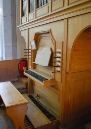 Vue de la console de l'orgue. Cliché personnel