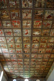 Vue d'ensemble du plafond roman peint. Cliché personnel