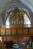 Orgue Felsberg (1990), buffet de 1765. Eglise réform. d'Ilanz. Cliché personnel (juill. 2010)