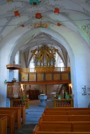 Vue globale de la nef et de l'orgue. Cliché personnel