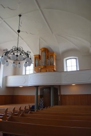 Vue intérieure en direction de l'orgue Felsberg. Cliché personnel