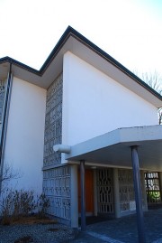 Vue de l'église catholique de Langenthal. Cliché personnel (mars 2011)