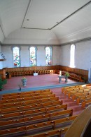 Vue de la nef depuis la tribune de l'orgue. Cliché personnel