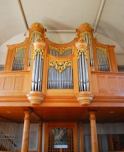 Vue de l'orgue en contre-plongée. Cliché personnel