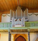 Vue de l'orgue Genève SA (1960), église de Ligerz. Cliché personnel (mai 2011)