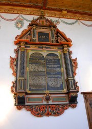 Les Dix Commandements: panneau de 1669. Cliché personnel