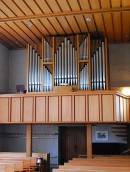Vue de l'orgue Wälti de l'église de Pieterlen. Cliché personnel (mai 2011)