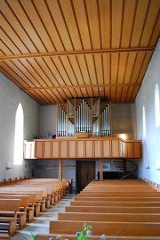 Vue de la nef avec l'orgue Wälti. Cliché personnel