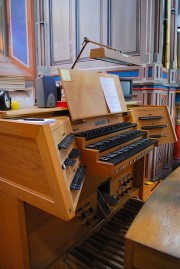 La console de l'orgue. Cliché personnel