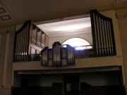 Vue d'ensemble de l'orgue Ziegler du Temple de Colombier. Cliché personnel