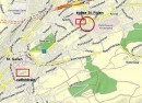 Position de St. Fiden en ville de St-Gall. Crédit: http://map.search.ch/9001-st.gallen-zentrum-steingrueblistr.1