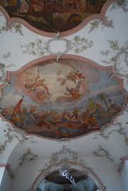 Peintures du plafond baroque-rococo. Cliché personnel