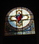 La rosace avec le Christ en majesté, dans le choeur. Cliché personnel