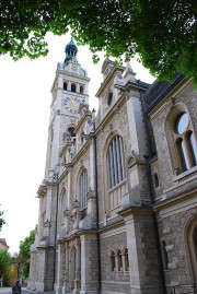 Vue de cette église Linsebühl à St-Gall. Cliché personnel (mai 2011)
