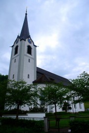 Vue de l'église réformée de St. Margrethen. Cliché personnel (mai 2011)