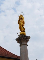 Accueil par la Mariensäule de 1717. Cliché personnel