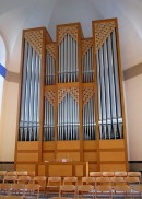 Vue du grand orgue Kuhn (36 jeux) d'Oberegg. Cliché personnel (mai 2011)