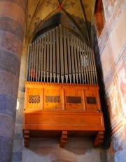 Vue de l'orgue de l'église abbatiale (date: 1949). Cliché personnel