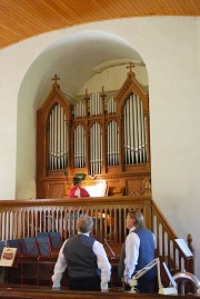 L'organiste en action. Cliché personnel (août 2011)