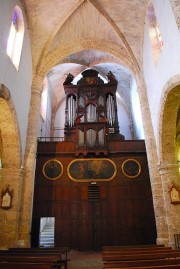 Vue de face de l'orgue depuis l'entrée du choeur. Cliché personnel