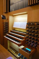 Console de l'orgue Metzler. Cliché personnel