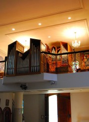 Vue de l'orgue Dumas depuis la nef. Cliché personnel
