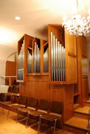 Autre vue du grand buffet arrière de l'orgue (Positif non visible en tribune). Cliché personnel