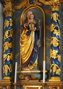 Détail de l'autel latéral Nord avec Marie et Jésus. Cliché personnel