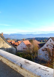 Vue sur la campagne depuis le parvis de l'église. Cliché personnel