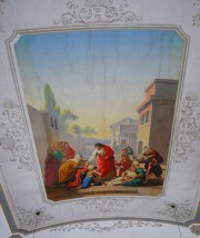 Vue du plafond peint de l'église de Riaz. Cliché personnel