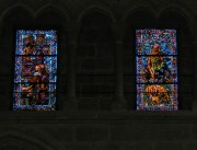 Deux vitraux du transept Nord. Cathédrale de Lausanne. Cliché personnel