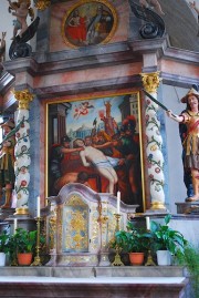 Le tableau du maître-autel. Cliché personnel